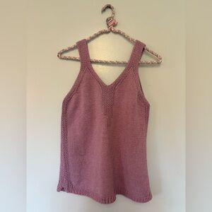 Lavender Purple Hand knit Tank top